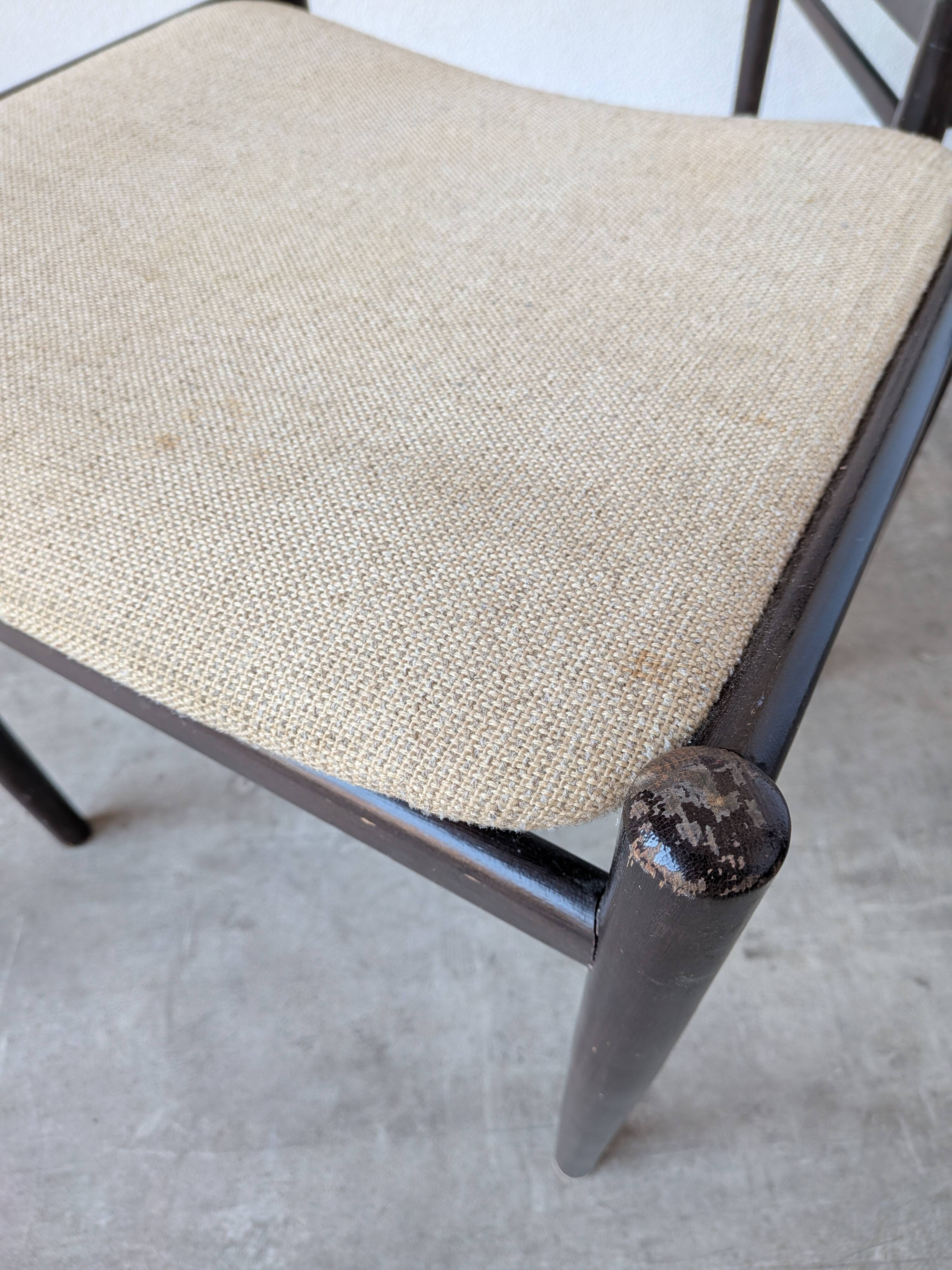 Ensemble de 6 chaises de salle à manger en bois de hêtre vintage / Style scandinave des années 50