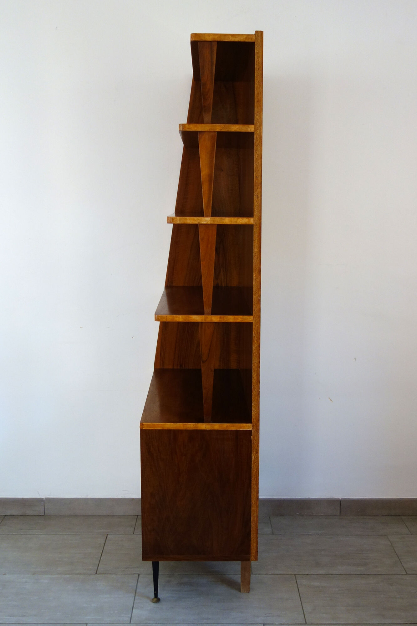 Vintage asymmetrical bookcase