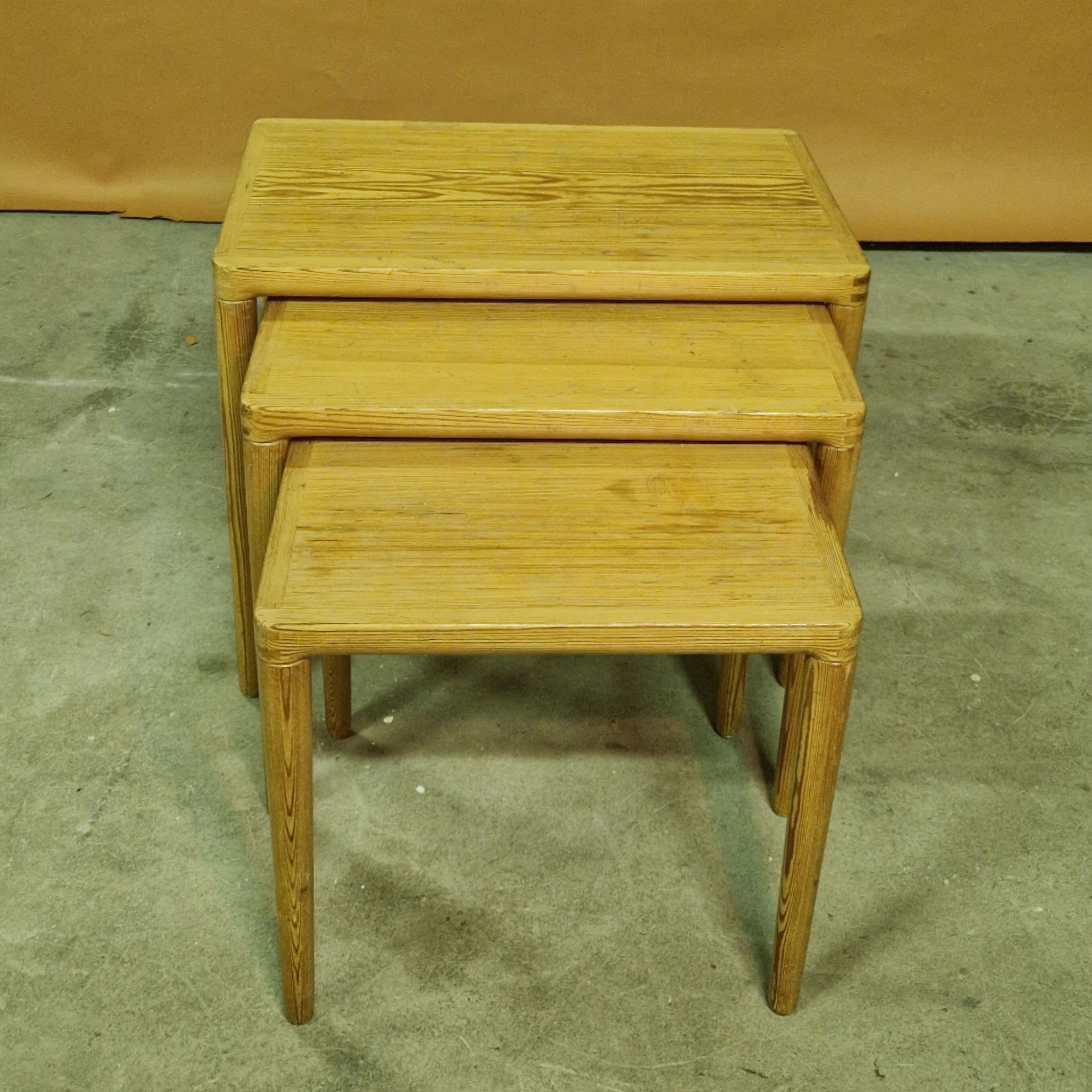 Set of three mid century nesting tables, Sweden 1960s