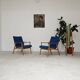 Pair of blue armchairs by Jiri Jiroutek for Interier Praha, 1960