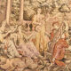 Grande tenture murale style aubusson scène musicale