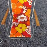 2 folding armchairs camping or beach vintage 70