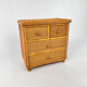 Vintage rattan chest of drawers 1970s