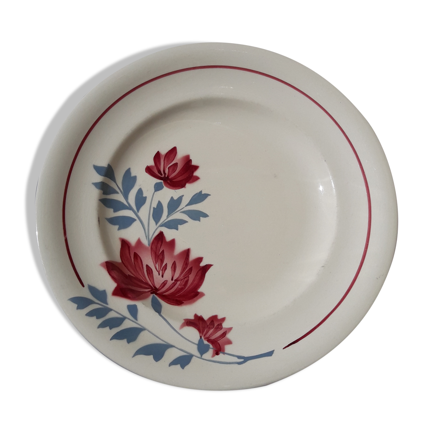 Longwy model Veronique diam 22 cm earthenware plate