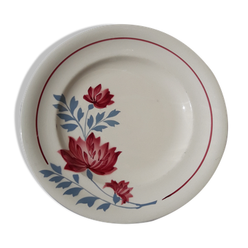 Longwy model Veronique diam 22 cm earthenware plate