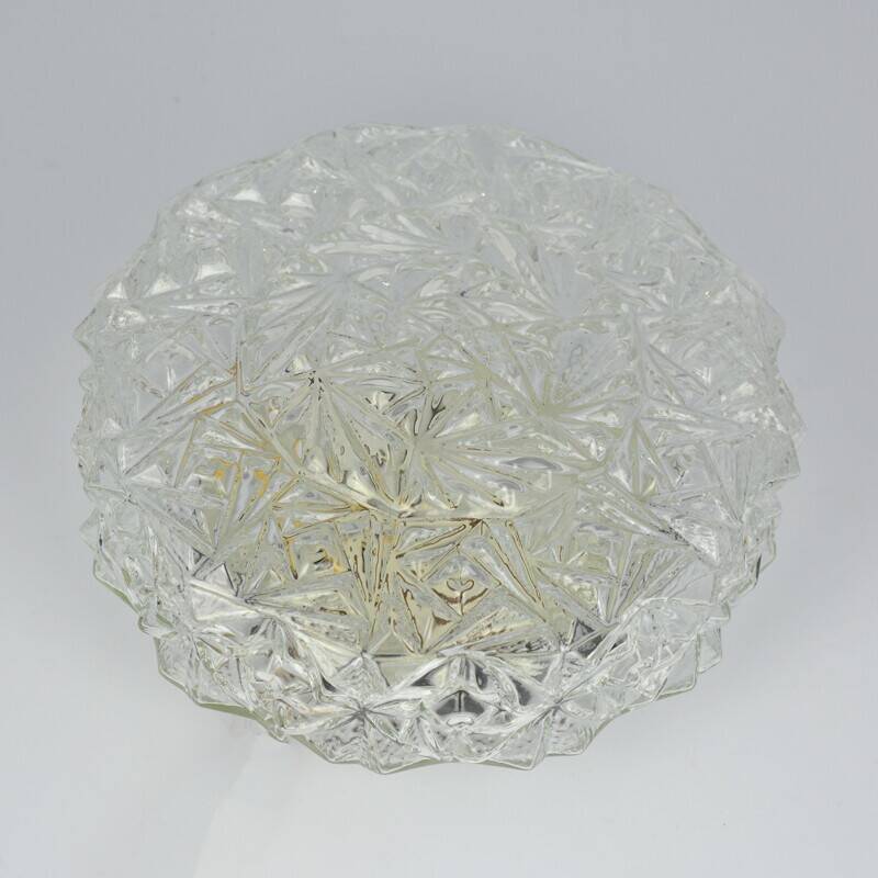 Plafonnier vintage en verre