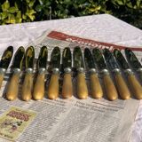 Set of 12 Antique Art Nouveau Table Knives - Tableware