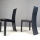 Vintage curved wooden dining chairs, 1980s