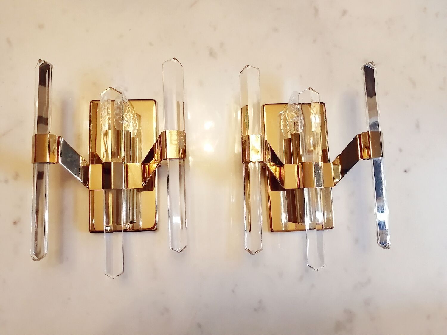 Pair of Sciolari wall lights