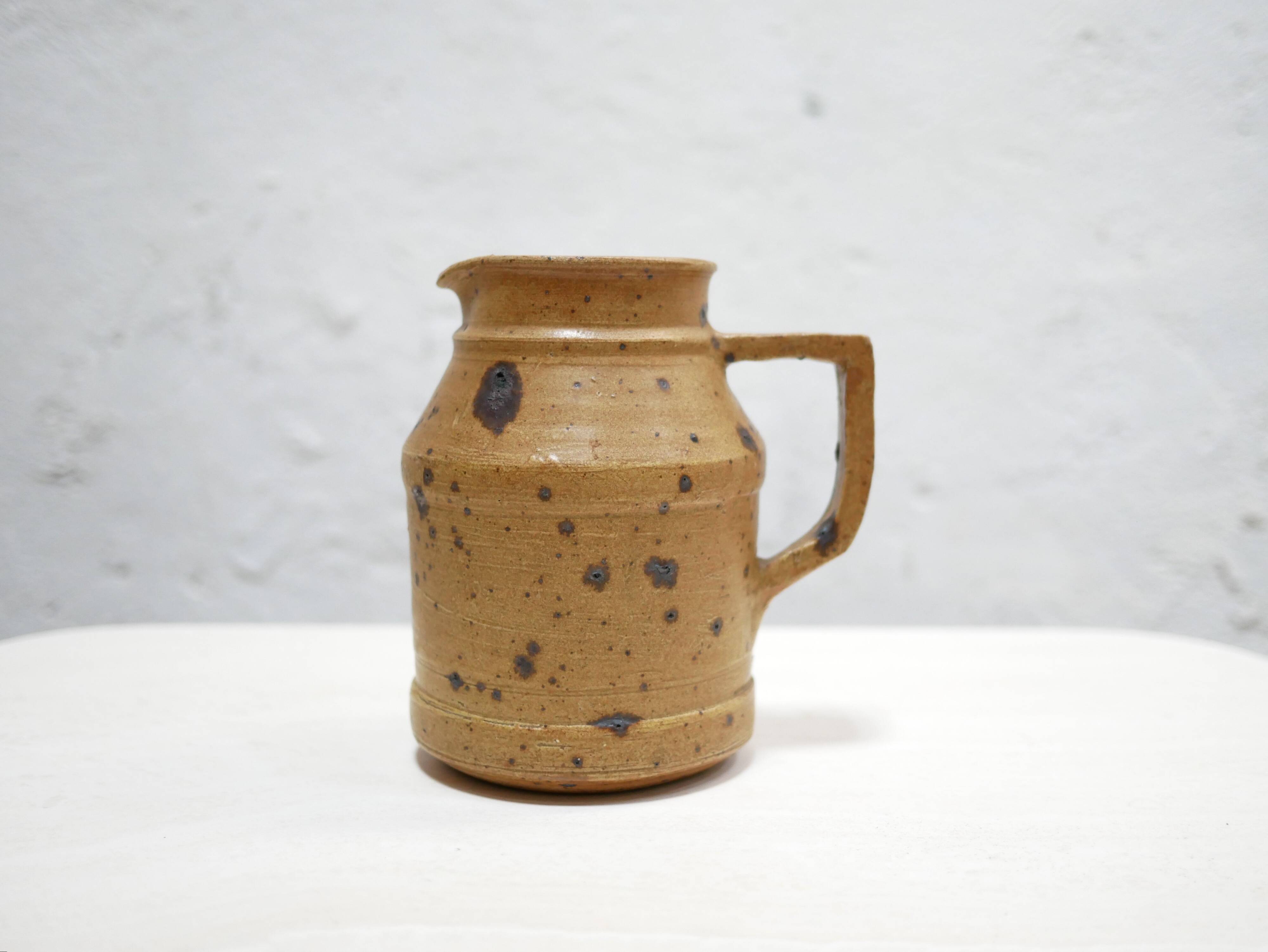 Vintage pitcher in pyrite stoneware