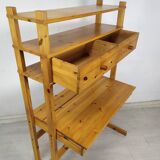 Vintage pine shelf desk