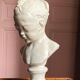 Sculpture en plâtre, buste d’enfant la boudeuse