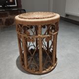 Peacok vintage bohemian chic rattan stool