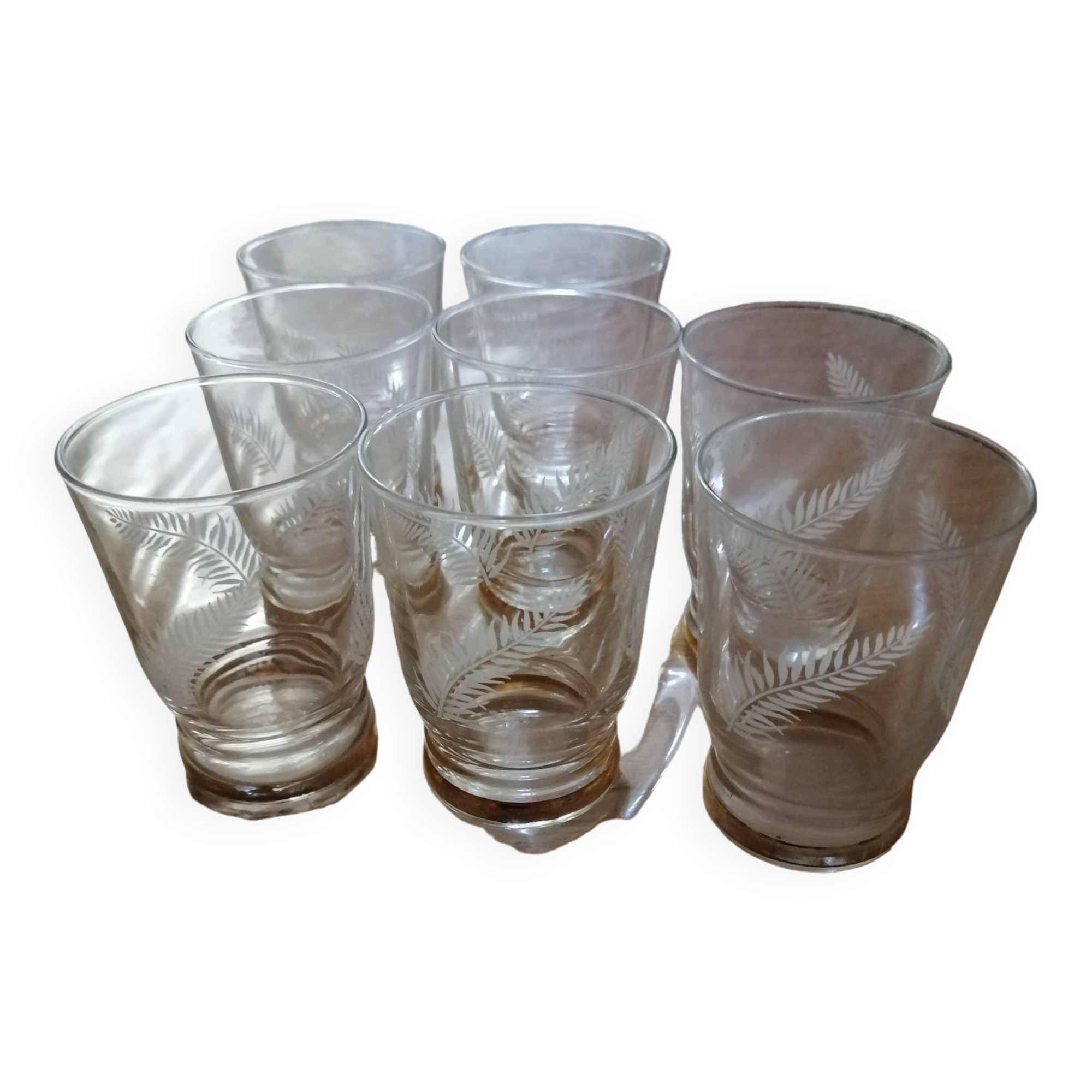 set of 8 vintage liqueur glasses