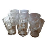 set of 8 vintage liqueur glasses