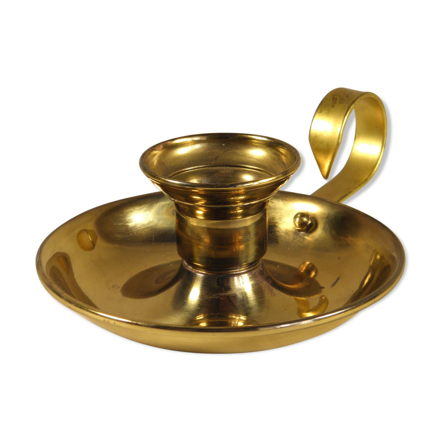 Gilded brass candlestick