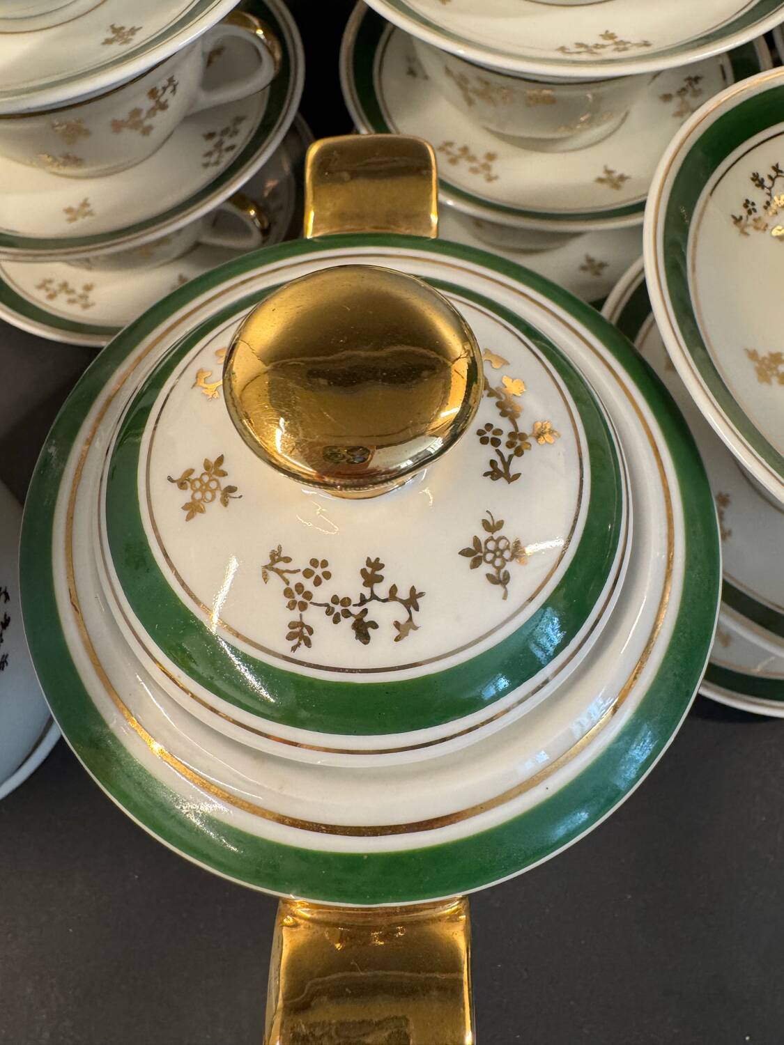 Limoges porcelain coffee service – Luf brand