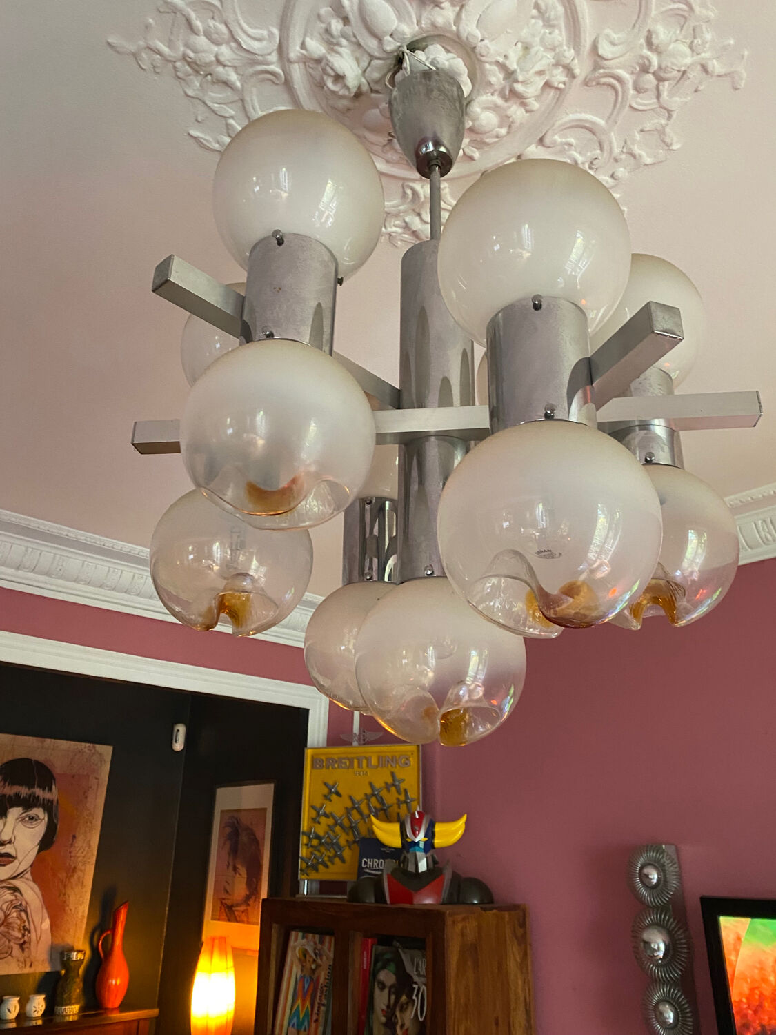 Superb and rare, the other Gaetano Sciolari for Mazzega.