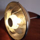 Old Bauhaus lamp in mercurized glass chrome industrial suspension.