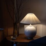 Racket white ceramic lamp base, Ikea, 1989