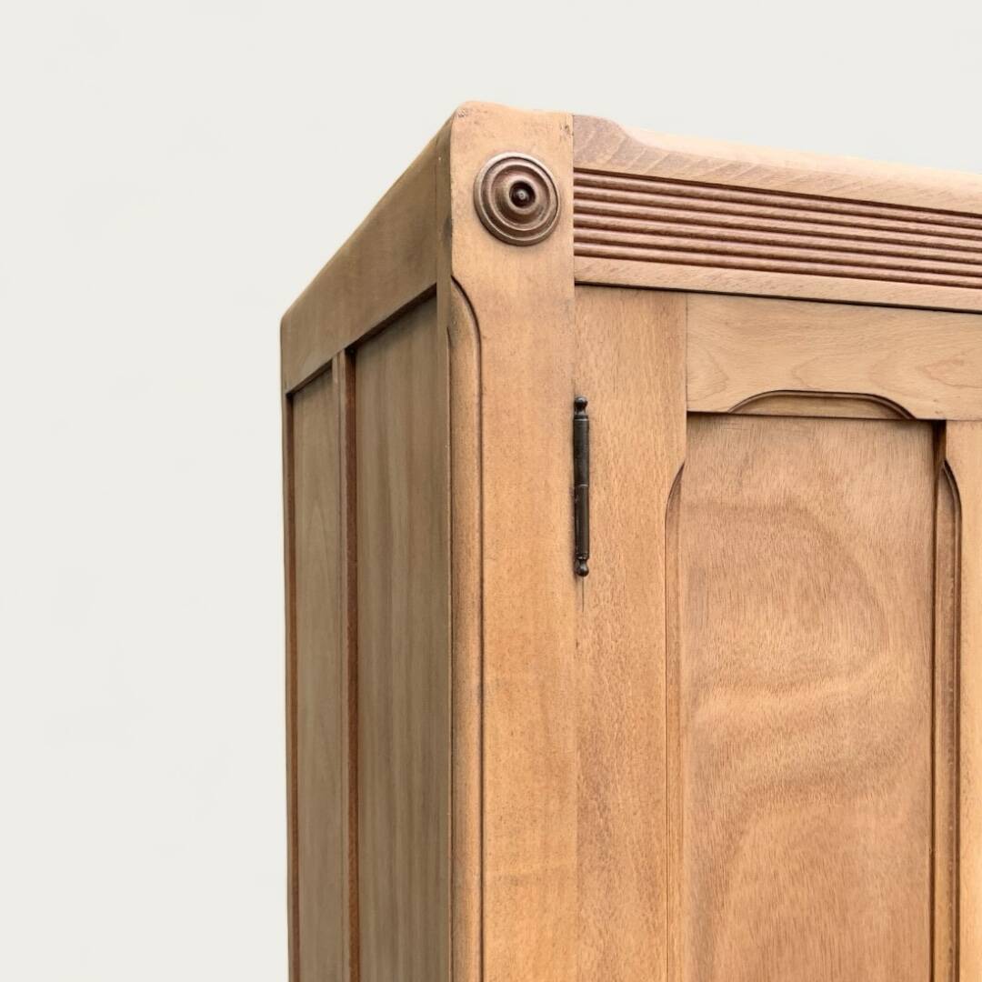 Parisian paneled cabinet in raw wood, 1940