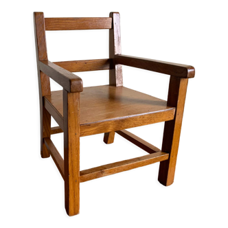 Fauteuil enfant en bois des années 50