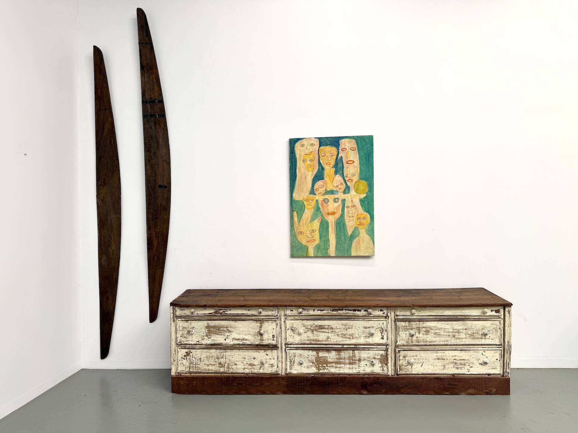 Large antique haberdashery cabinet, circa 1900