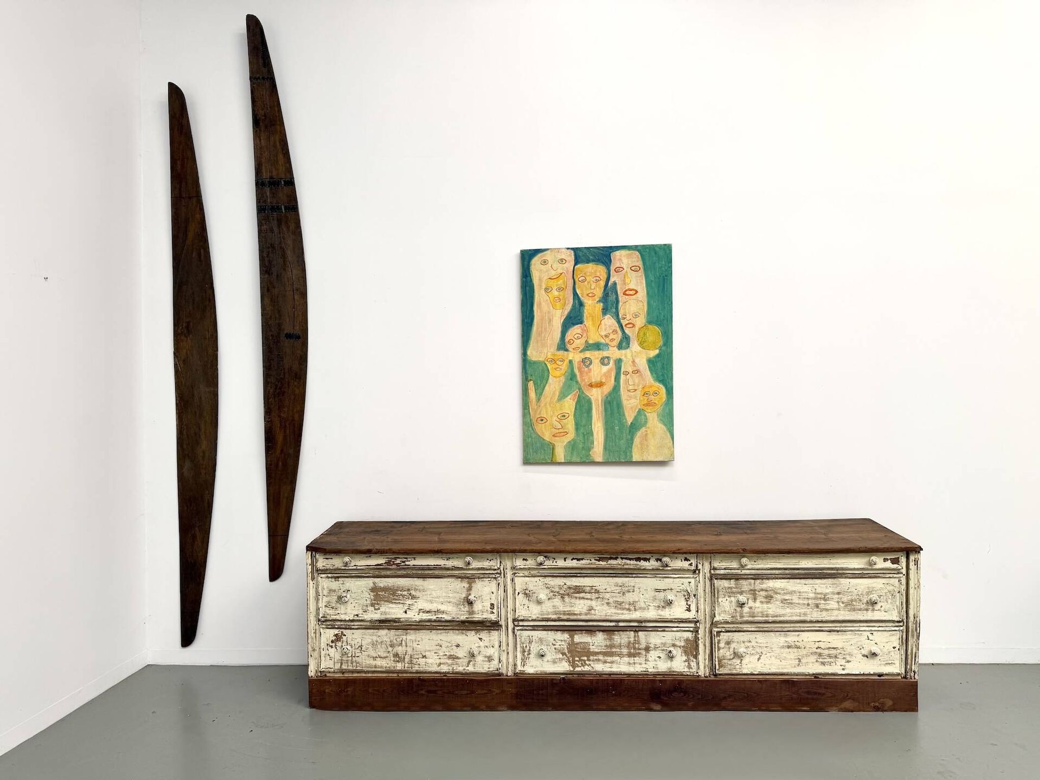 Large antique haberdashery cabinet, circa 1900