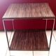 Coffee table or side table in Zebrano wood and chrome, 1970s