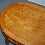 Vintage Oriental Low Table in Carved Brown Teak, China