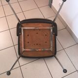 4 VINTAGE chairs in arflex-style brown skai