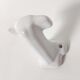 Coat rack hook in white art deco porcelain