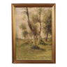 Painting landscape signed by M. Gheduzzi from the 40s