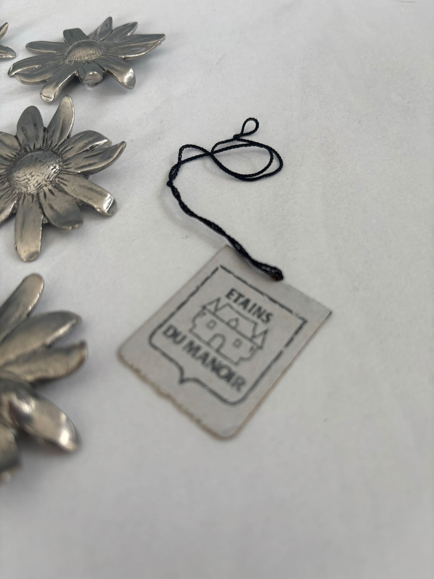 Set of 6 vintage silver-plated knife rests • Daisy flowers