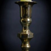 Pair of Victorian copper and brass candlesticks