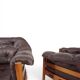 Pair of Coja Leather Lounge Chairs by Sven Ellekaer, 1960