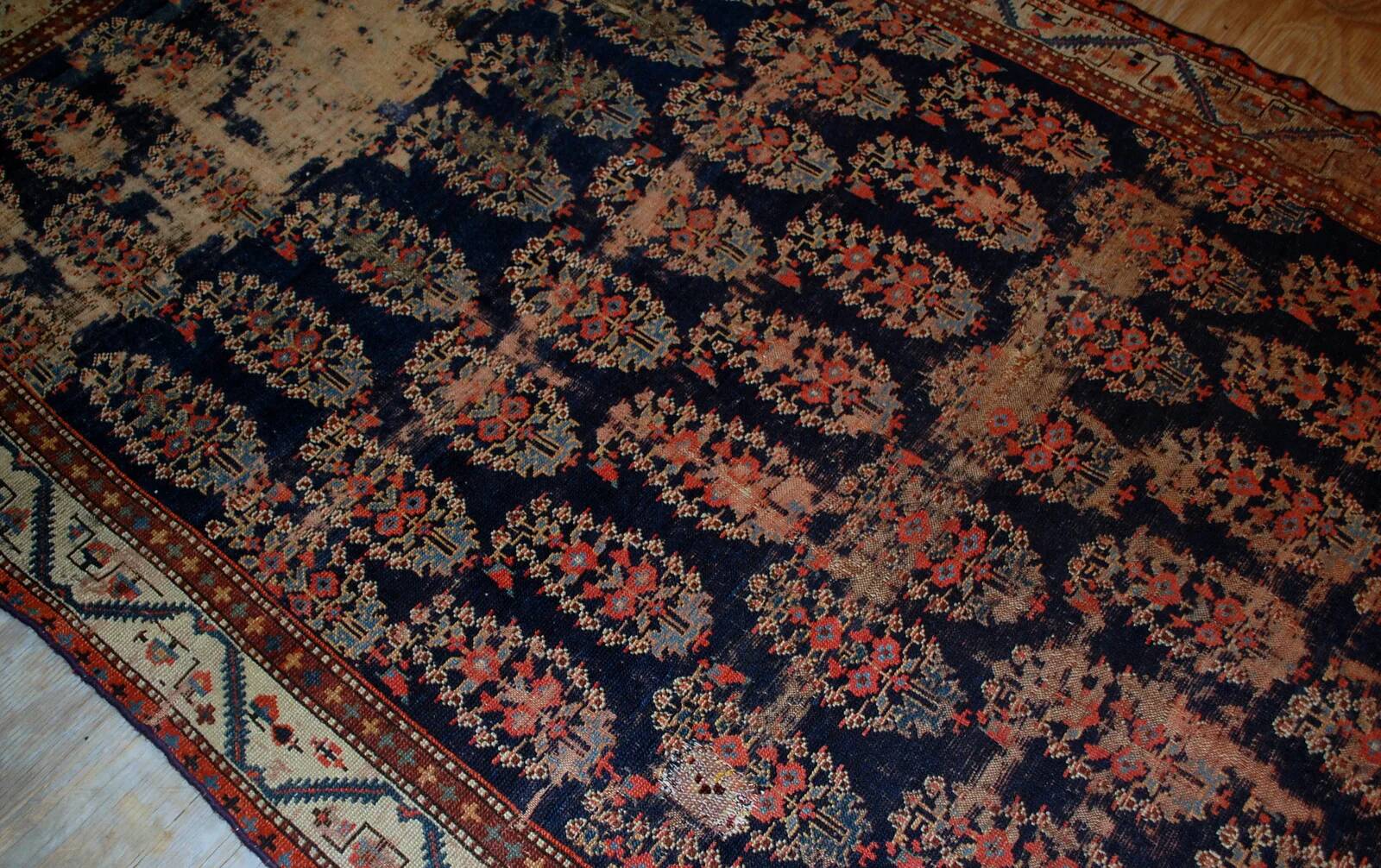 Tapis couloir antique fait main collectible du Nord-Ouest persan 5,2' x 10,7' (158 cm x 326 cm) années 1830 - 1B549