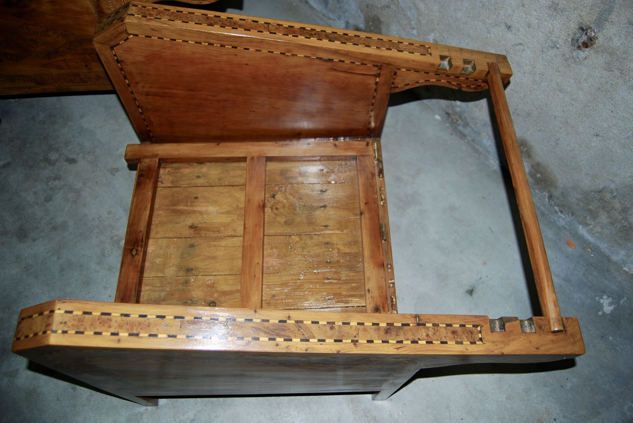 Fauteuils de véranda vintage en bois avec marqueterie incrustée 1930s