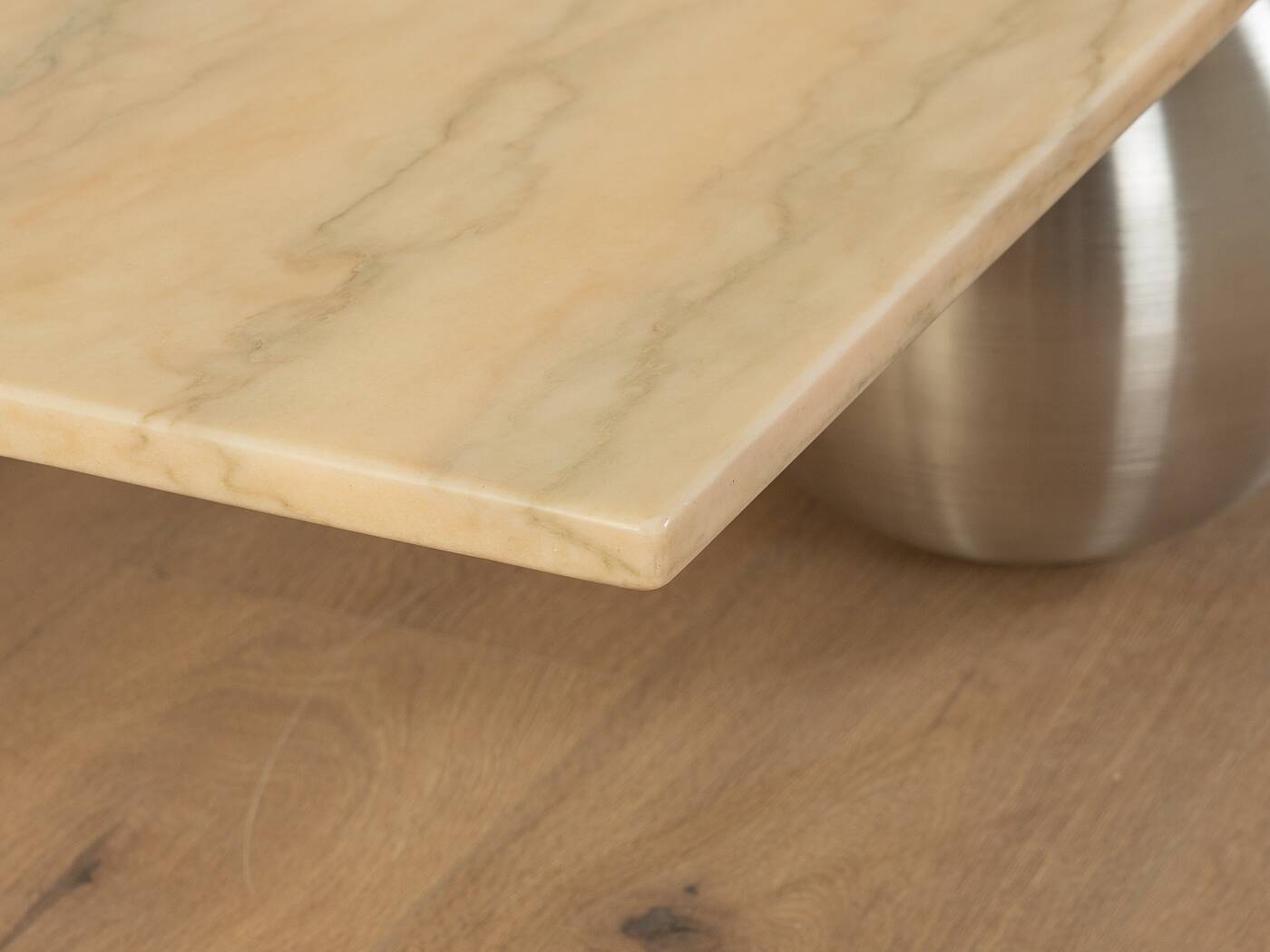 Marble Coffee Table with Ball Feet