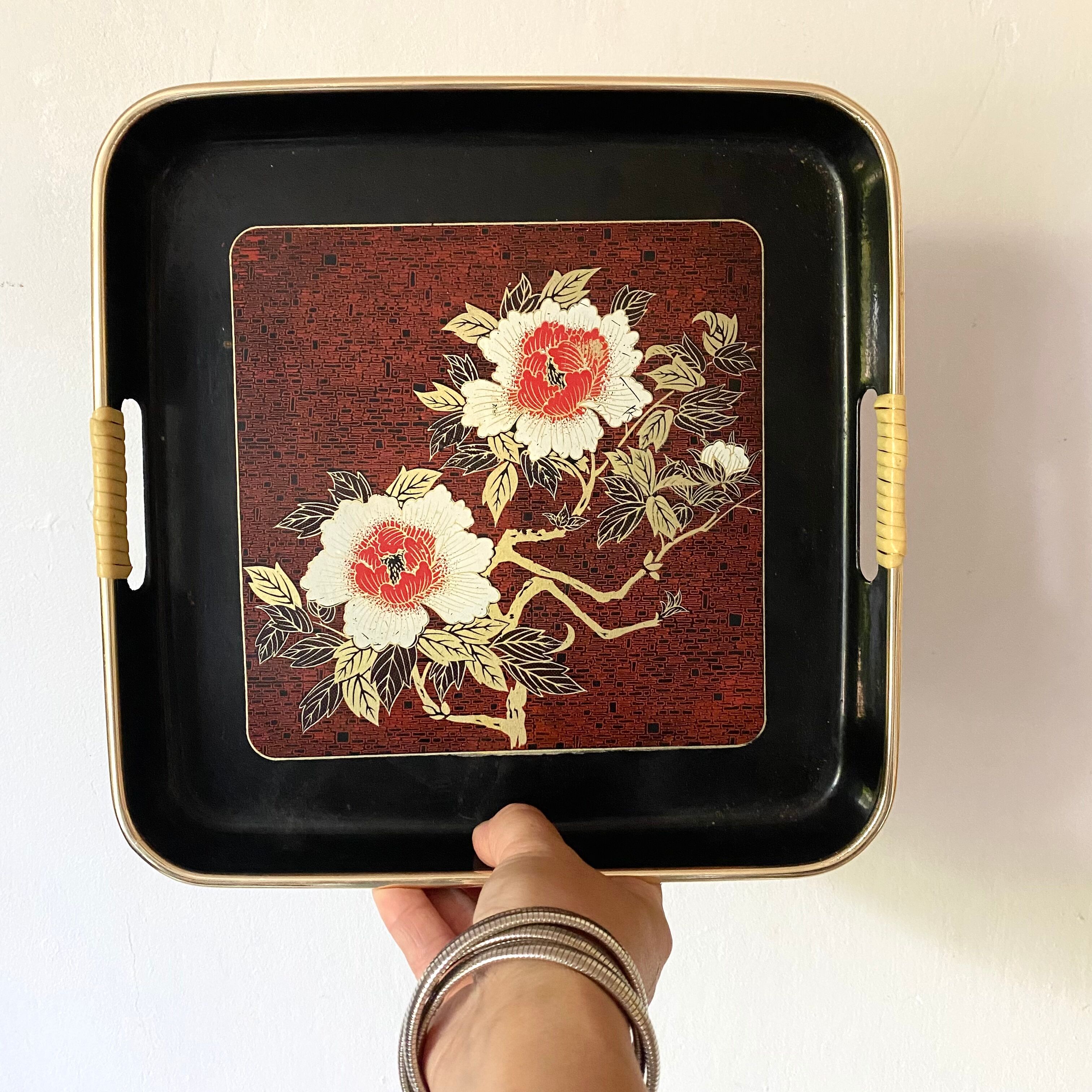 Japanese lacquered wood tops, 80s