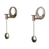 2 bougeoir mluraux Arthur Pe pour Kolback Studio Sweden, 1965-70