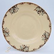 4 assiettes creuses, chêne et gland.