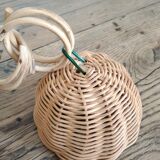 60s rattan pendant light