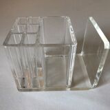 Vintage plexiglass pencil jar design 70 years