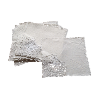Series of 10 linen towels