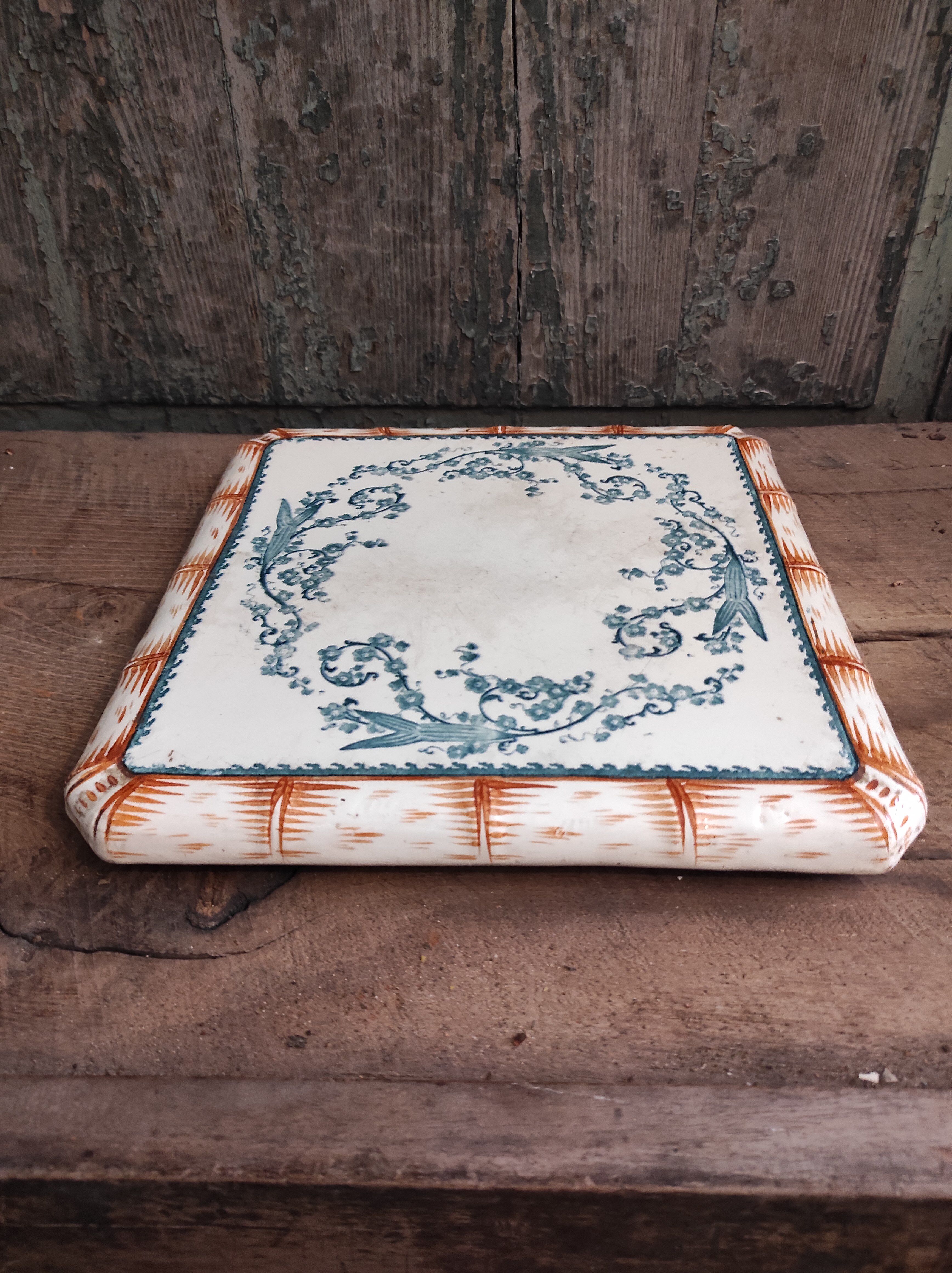 Antique French porcelain trivet