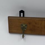 Wooden wall coat rack