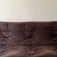 Togo 3-seater sofa in brown alcantara suede, Ligne Roset
