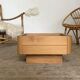 Vintage solid oak square coffee table