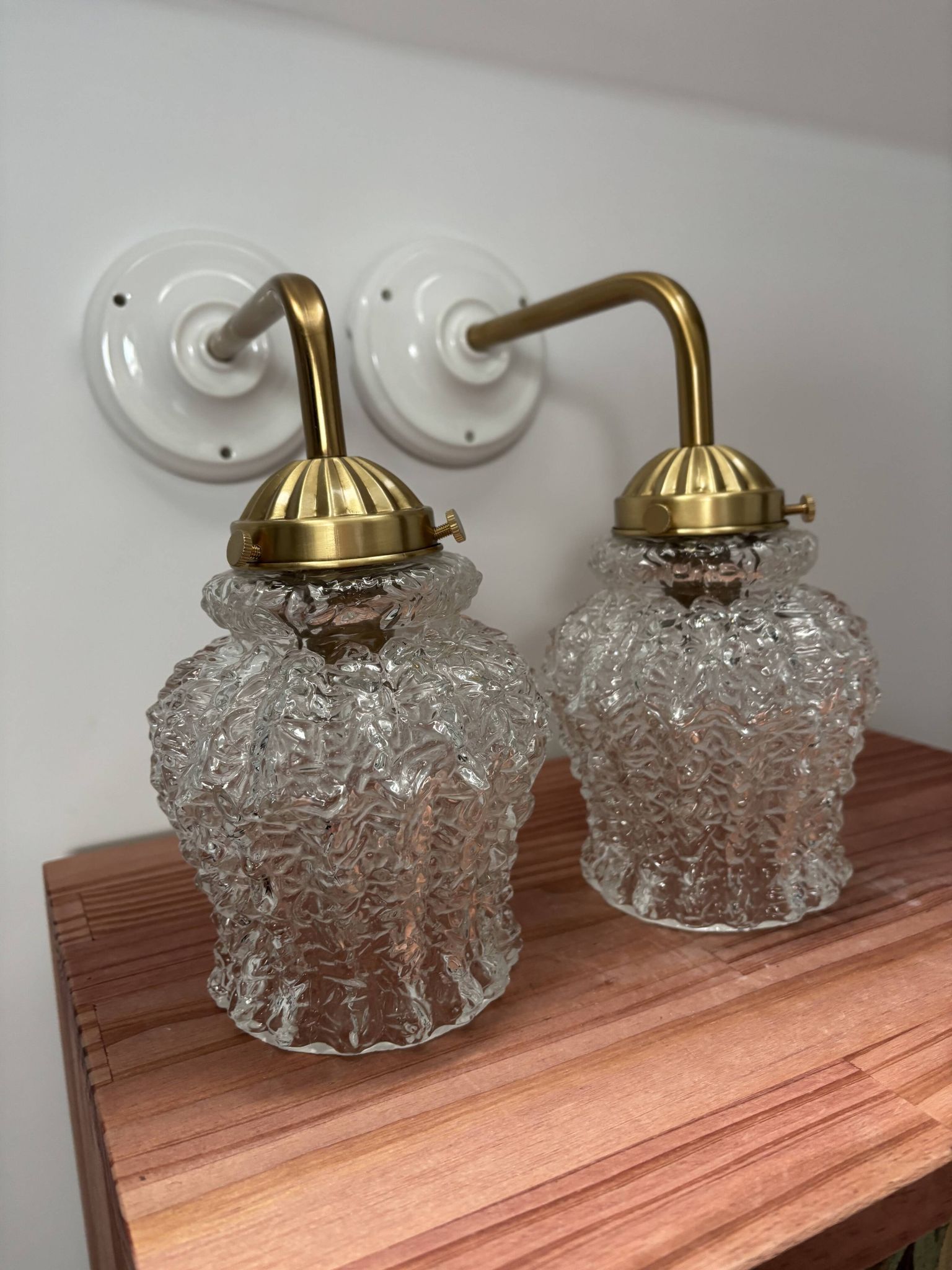 Paire d’appliques murales vintage